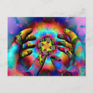 Hände eines Assistenten Postkarte