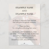 Hände eines Ehepaares mit Ring Begleitkarte (Rückseite)