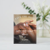 Hände eines Ehepaares mit Ring Begleitkarte (Stehend Vorderseite)