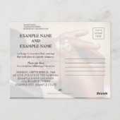 Hände eines Ehepaares mit Ring Postkarte (Rückseite)