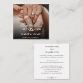 Hände eines farbigen Ehepaares mit Ring Begleitkarte (Vorne/Hinten)