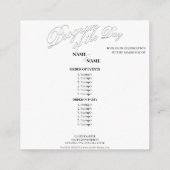 Hände eines farbigen Ehepaares mit Ring Begleitkarte (Rückseite)