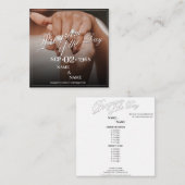 Hände eines farbigen Ehepaares mit Ring Begleitkarte (Vorne/Hinten)