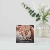 Hände eines farbigen Ehepaares mit Ring Begleitkarte (Stehend Vorderseite)