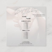 Hände eines farbigen Ehepaares mit Ring Begleitkarte (Rückseite)