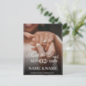 Hände eines farbigen Ehepaares mit Ring Postkarte (Stehend Vorderseite)