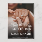 Hände eines farbigen Ehepaares mit Ring Postkarte (Vorderseite)