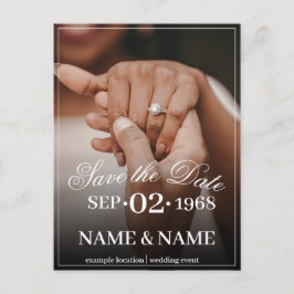 Hände eines farbigen Ehepaares mit Ring Postkarte