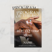 Hände eines farbigen Hochzeitspaares Button auf de Begleitkarte (Vorne/Hinten)