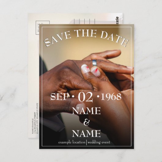 Hände eines Hochzeitsknechtchens Button a Postkarte (Vorne/Hinten)