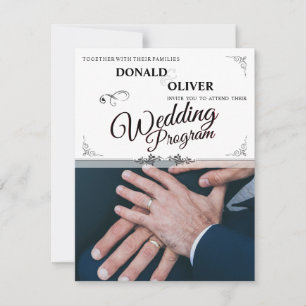 Hände eines homosexuellen Ehepaares mit Rings