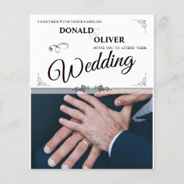 Hände eines homosexuellen Ehepaares mit Rings