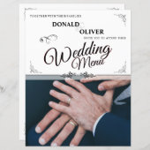 Hände eines homosexuellen Ehepaares mit Rings (Vorne/Hinten)