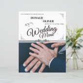 Hände eines homosexuellen Ehepaares mit Rings (Stehend Vorderseite)