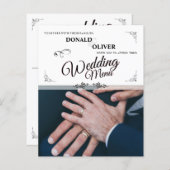 Hände eines homosexuellen Ehepaares mit Rings (Vorne/Hinten)