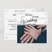 Hände eines homosexuellen Ehepaares mit Rings (Vorne/Hinten)