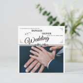 Hände eines homosexuellen Ehepaares mit Rings (Stehend Vorderseite)