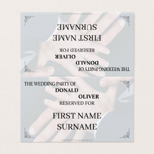 Hände eines homosexuellen Ehepaares mit Rings (Außenseite Aufgefaltet)