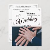 Hände eines homosexuellen Ehepaares mit Rings (Vorne/Hinten)