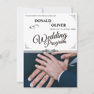 Hände eines homosexuellen Ehepaares mit Rings