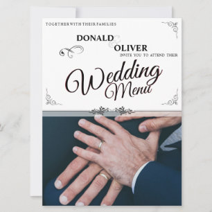 Hände eines homosexuellen Ehepaares mit Rings