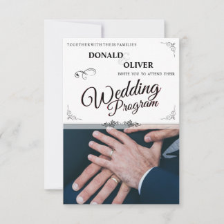 Hände eines homosexuellen Ehepaares mit Rings