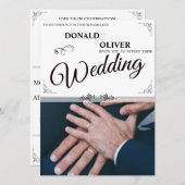 Hände eines homosexuellen Ehepaares mit Rings (Vorne/Hinten)