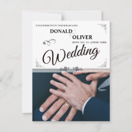 Hände eines homosexuellen Ehepaares mit Rings