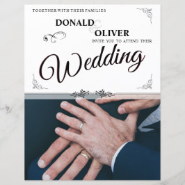 Hände eines homosexuellen Ehepaares mit Rings