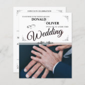 Hände eines homosexuellen Ehepaares mit Rings (Vorne/Hinten)