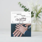 Hände eines homosexuellen Ehepaares mit Rings (Stehend Vorderseite)