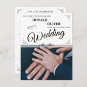 Hände eines homosexuellen Ehepaares mit Rings Begleitkarte (Vorne/Hinten)