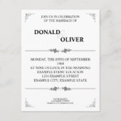 Hände eines homosexuellen Ehepaares mit Rings Begleitkarte (Rückseite)