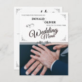 Hände eines homosexuellen Ehepaares mit Rings Begleitkarte (Vorne/Hinten)