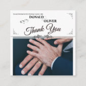 Hände eines homosexuellen Ehepaares mit Rings Begleitkarte (Vorderseite)