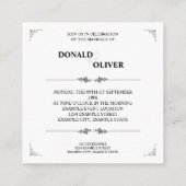 Hände eines homosexuellen Ehepaares mit Rings Begleitkarte (Rückseite)