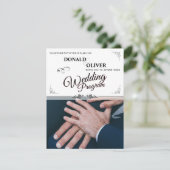 Hände eines homosexuellen Ehepaares mit Rings Begleitkarte (Stehend Vorderseite)