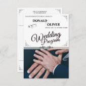 Hände eines homosexuellen Ehepaares mit Rings Begleitkarte (Vorne/Hinten)