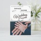 Hände eines homosexuellen Ehepaares mit Rings Begleitkarte (Stehend Vorderseite)