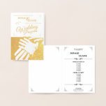 Hände eines homosexuellen Ehepaares mit Rings Folienkarte<br><div class="desc">Hands of a Gay Wedding Couple With Rings Program Die Namen,  das Bild,  die Position und das Datum können in der Vorlage angepasst werden.</div>