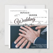 Hände eines homosexuellen Ehepaares mit Rings Magneteinladung (Vorderseite)