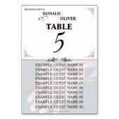 Hände eines homosexuellen Ehepaares mit Rings Tischnummer (Vorderseite)