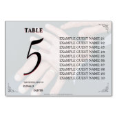 Hände eines homosexuellen Ehepaares mit Rings Tischnummer (Vorderseite)