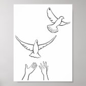 Hände freigegebene Doves Poster (Vorne)