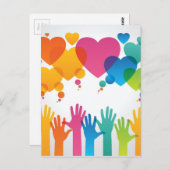 Hände für Liebe Postkarte (Vorne/Hinten)