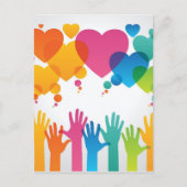Hände für Liebe Postkarte (Vorderseite)