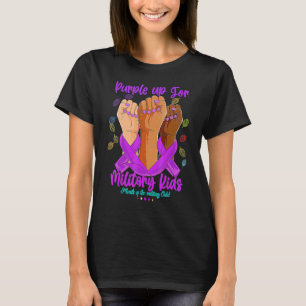 Hände für Militärkinder Lila Monat 2022 T-Shirt