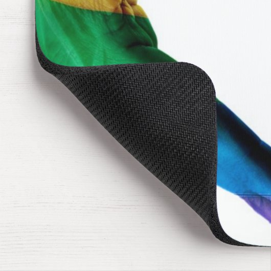 Hände gemalt als Regenbogen-Herz Mousepad (Ecke)