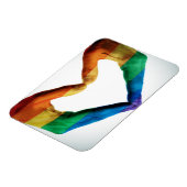 Hände gemalt als Regenbogenherz Magnet (Linke Seite)