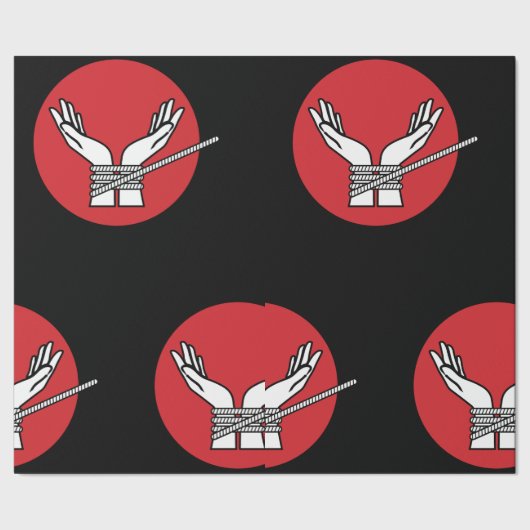 Hände getickt Thunder_Cove  Geschenkpapier (Saum)